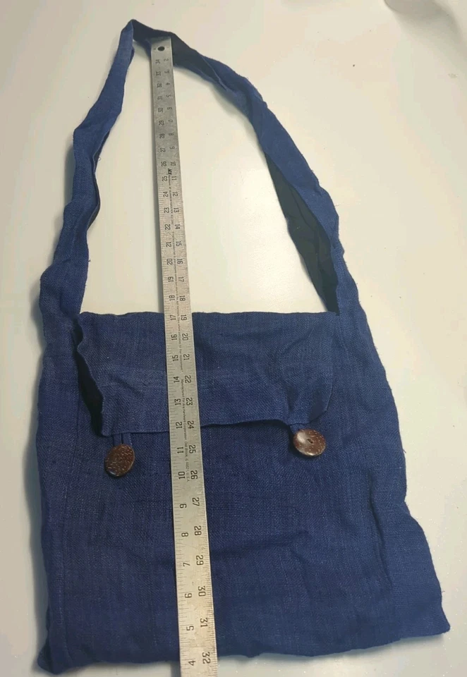 De Colección Natural 100% Cáñamo Libre de THC Boho Bandolera Cartera de Hombro Bolso para Laptop Shabby Foto 1 de 4