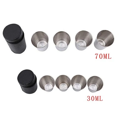 Camping Cup Picnic Mug Holiday Stainless Steel Shot Glasses Beer Tumble - Image 1 of 4