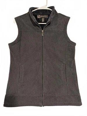 Straight Down Gray Fleece Vest Cozy Stylish Womens Medium 100% Polyester - Image 1 of 4