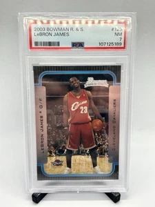 LeBron James 2003 Bowman Rookies & Stars #123 Rookie PSA 7 - Picture 1 of 2