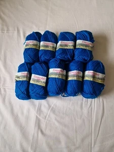 Kingfisher Blue 1980's Vintage Emmerdale Chunky By RP Knitting Yarn 9x50g Balls - Picture 1 of 4