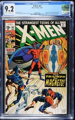X-Men #63 CGC Graded 9.2 (1969) First Appearance of Lorelei Marvel Comics - Image 1 of 2