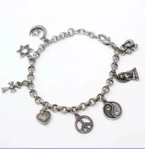 Brighton Charm Peace Herz Kreuz Davidstern Buddha Armband nicht mehr produziert - Bild 1 von 3