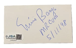 Ernie Banks Signed Mr Cub Business Card JSA COA - Picture 1 of 1