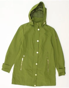 MICHAEL KORS Womens Hooded Windbreaker Coat UK 14 Medium Green Polyester BM09 - Picture 1 of 4