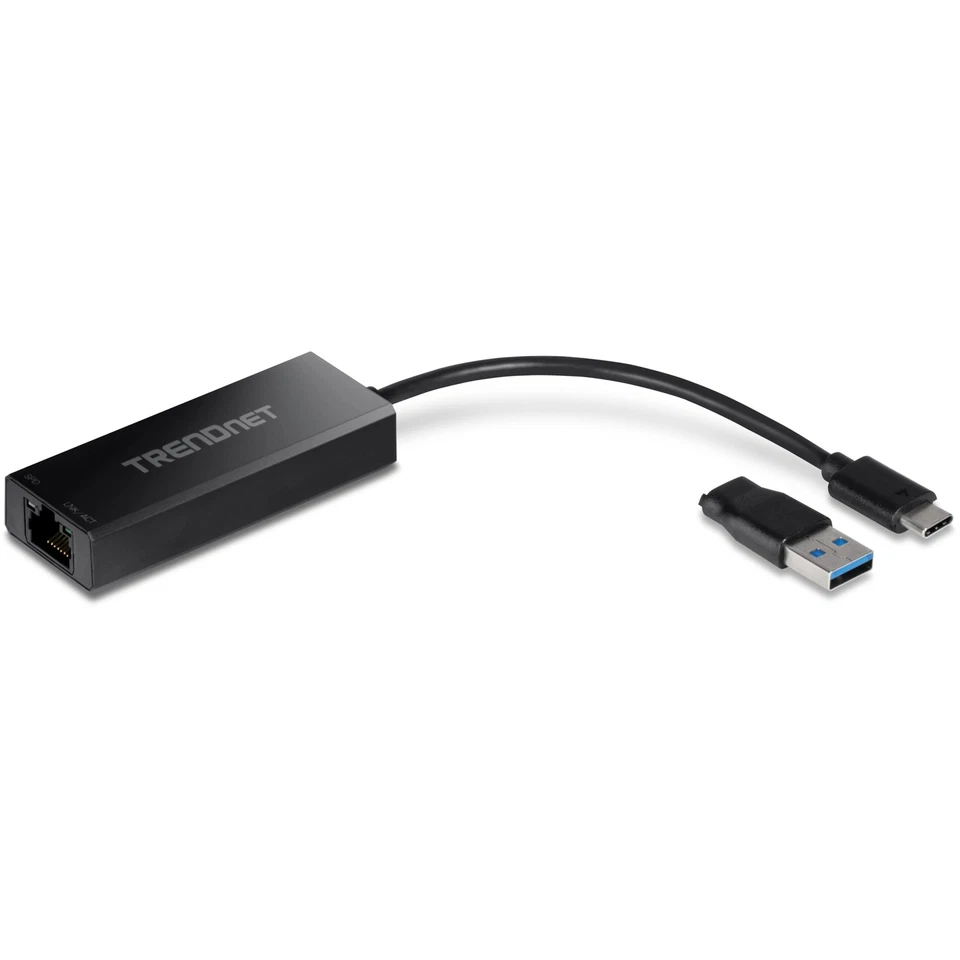 TRENDnet USB C 3.1 to 2.5G Ethernet Adapter with USB A Converter TUC ET2G - Image 1 of 4