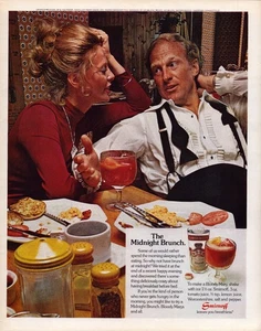 Vodka Smirnoff 1972 anuncio impreso vintage Midnight Brunch Bloody Mary - Imagen 1 de 1