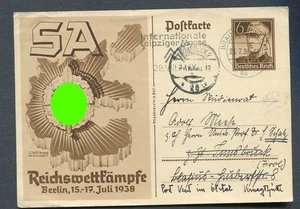 German Reich WW II : Special stationary from 1938 - Reichswettkämpfe - used - Picture 1 of 2