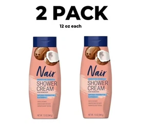 Depiladora Nair, PACK DE 2, crema sensible, aceite de coco y vitamina E, 12 oz - Imagen 1 de 6