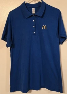 McDonalds Polo Sz XL Blue Manager Employee Worker Crew - Picture 1 of 5