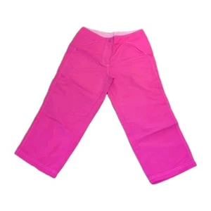 Cute LL Bean Cropped Hiking Nylon Supplex Pants Womens 10 Hot Pink Color Pockets - Picture 1 of 12