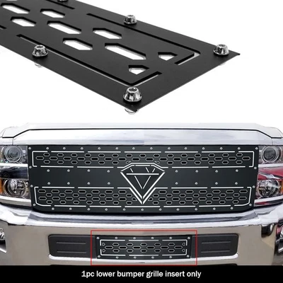 Fits 2015-2019 Chevy Silverado 2500HD/3500HD Lower Stainless Double Layer Grille - Image 1 of 3