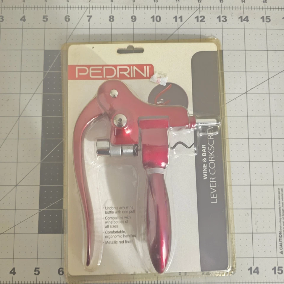 PEDRINI #5078165 - SACACORCHOS PALANCA VINO Y BARRA; COLOR ROJO "NUEVO" Foto 1 de 2