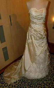 ♥Brautkleid Hochzeitskleid beige Größe 38 +NEU♥ - Bild 1 von 10