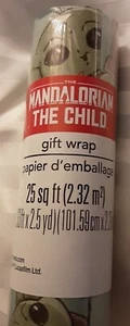 Disney MANDALORIAN Child Star Wars Baby Yoda Christmas Wrapping Paper 20 Sq Ft  - Picture 1 of 7