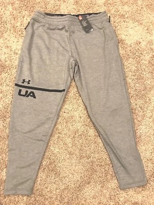 PANTALONES DEPORTIVOS NUEVOS CON ETIQUETAS UNDER ARMOUR UA PARA HOMBRE MK1 TECH GRIS CÓNICO TALLA 2XL RT $55 U45 Foto 1 de 4