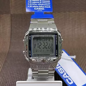 Casio DB-360-1A Banco de Datos Digital Telememo Acero Inoxidable Vintage Relo... - Imagen 1 de 12