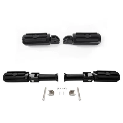 Driver & Passenger Footpegs Bracket Fit For Harley Softail Low Rider 18-25 Black - Image 1 of 4