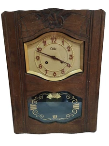vecchio orologio da parete ODO 1 asta 1 martello + pendolo + chiave - Foto 1 di 8