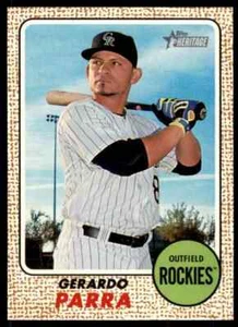 2017 Topps Heritage Gerardo Parra #96 Colorado Rockies - Picture 1 of 2