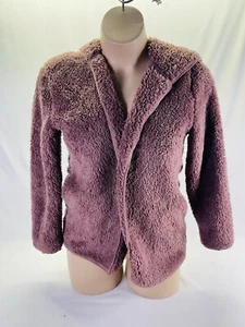 Victoria's Secret PINK offene Strickjacke Sherpa Kapuze Dusty Rose Größe XS/S (neu ohne Etikett) - Bild 1 von 5