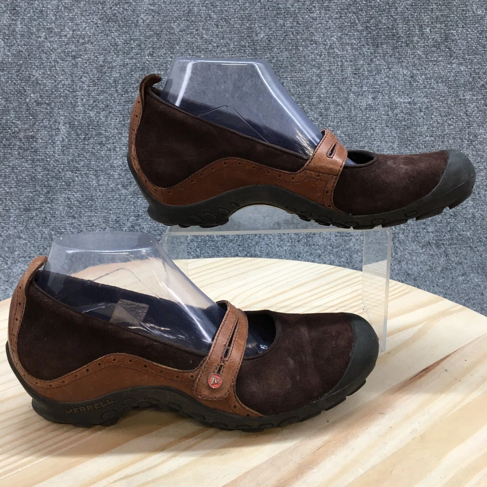 Merrell Shoes Womens 9.5 Plaza Bandeau Casual Mary Jane Flats J46498 Brown Suede - Image 1 of 4