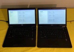 Lot of 2 Dell Latitude E7450 14" Intel Core i5-5300U 2.30GHz 256GB SSD (No Batt} - Picture 1 of 11