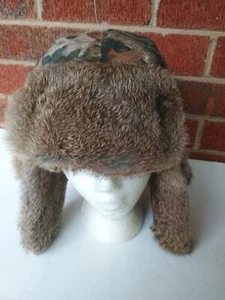 Cappello mimetico cacciatore Mad Bomber taglia L/XL Cabelas Zonz pelliccia di coniglio naturale - Foto 1 di 10