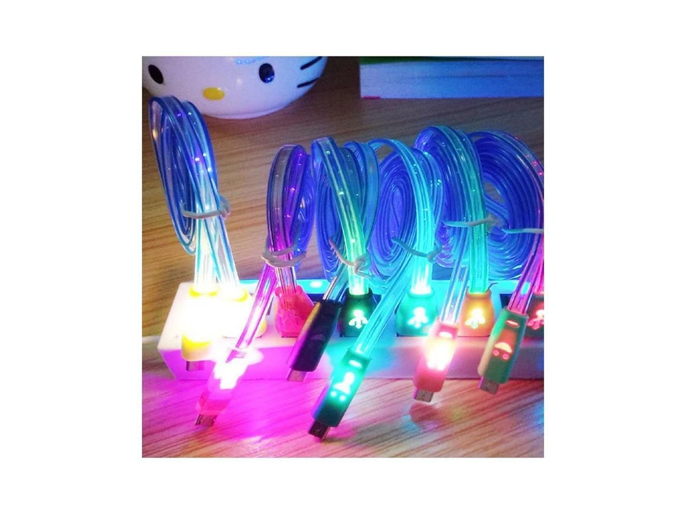 led light-up change power charger 8pin cable for iPhone X 8 7 6 plus 5 micro usb - Image 1 of 4