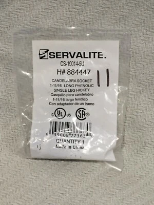 Servalite CS-10014-5U Candelabra Socket 1-11/16 Long Phenolic Sing 884447 Bag 11 - Image 1 of 4