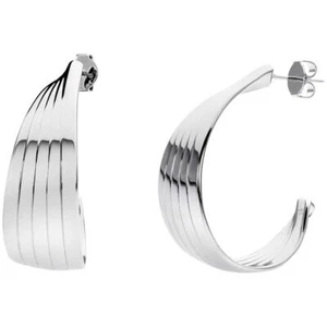 Calvin Klein Jewelry Women's Whisper Silver-Tone Stainless Steel Earrings - Picture 1 of 2