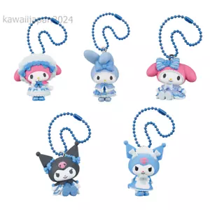 Sanrio Kuromi My Melody Sweet Lolita Keychain Figure Light Blue Complete Set - Picture 1 of 8