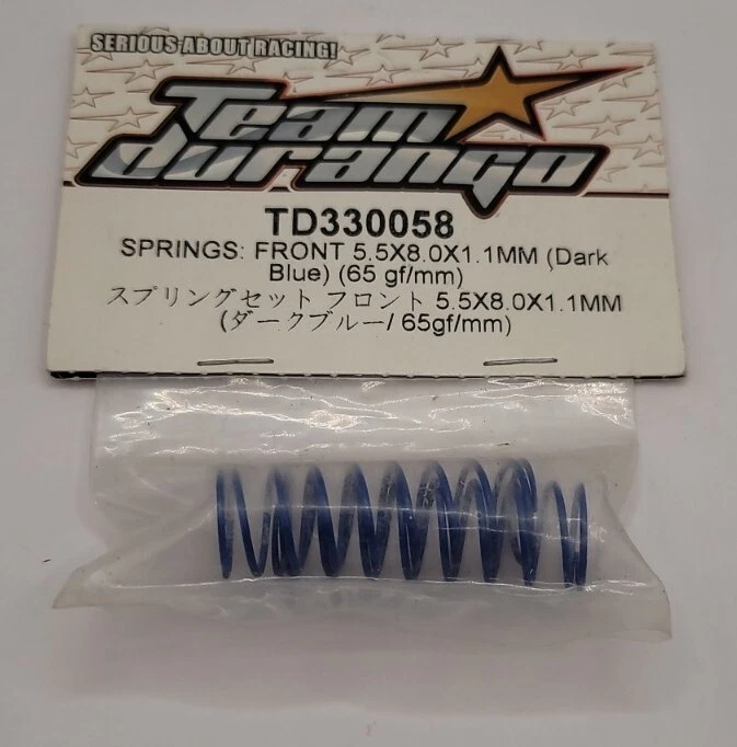 Team Durango Front Shock Springs Dark Blue 5.5x8mm Rc Racing TD330058 - Image 1 of 1