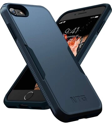 Funda protectora delgada azul resistente resistente para iPhone SE 8/7 2020/2022 Foto 1 de 4