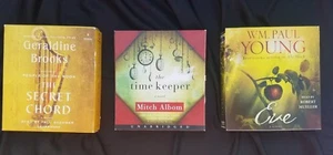 3 Audio Books The Secret Chord, G Brooks - The Time Keeper, Albom - Eve, Young - Imagen 1 de 12