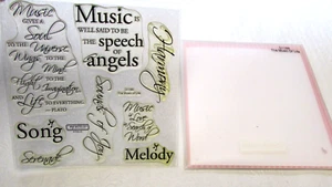 Close To My Heart My Acrylix D1188 The Music Of Life Acrylic Stamps Set - Picture 1 of 1