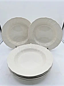 6 MIKASA D4900 RENAISSANCE White 9” Soup Salad Bowls - Picture 1 of 6
