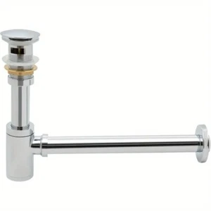 Siphon Pop Up Ablaufventil Sifon Ablaufgarnitur mit Überlauf Waschbecken Abfluss - Bild 1 von 8