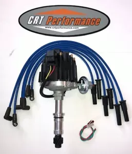225 231 Buick Odd Fire Dauntless V6 HEI Distributor + 8mm USA Plug Wires BLUE - Picture 1 of 4