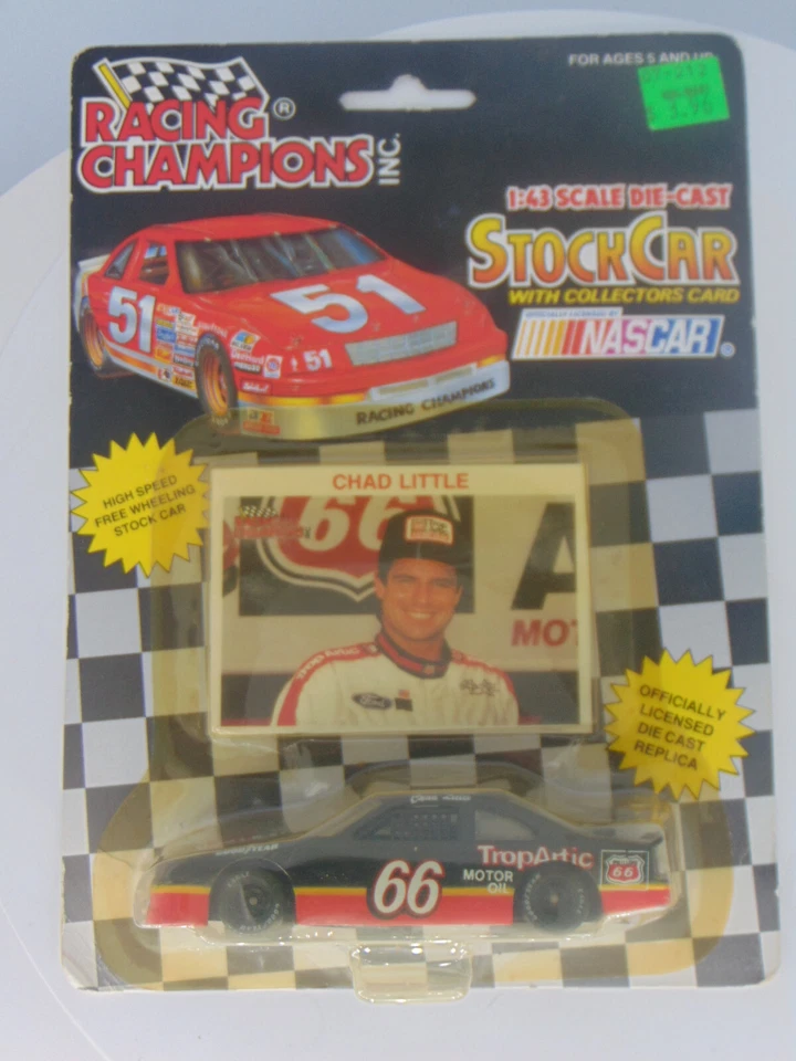 RACING CHAMPIONS 1992 CHAD LITTLE #66 FORD THUNDERBIRD PHILLIPS 66 NASCAR 1:43 - Image 1 of 1