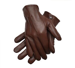 Men Medieval Costume Leather Gloves Driving Fashion Formal Victorian Steampunk