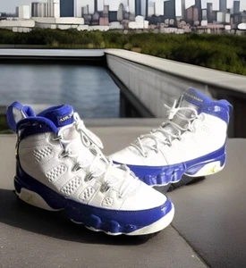 AIR JORDAN 9 IX RETRO “KOBE" LAKERS EDITION WHITE/PURPLE/GOLD YOUTHS SIZE 4.5Y - Picture 1 of 9