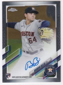 Tarjeta autografiada 2021 Topps cromada Bradon Bielak Houston Astros - Imagen 1 de 1