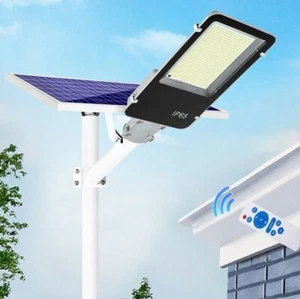 Solar Street Lights 2000 Watts Solar Flood Light Dusk to Dawn 2000000LM Aluminum - Picture 1 of 12