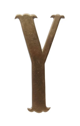 Small 7.75 Solid Brass Letter Y Cover