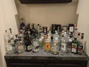 HUGE Lot of EMPTY Bourbon Japanese Whiskey Tequila Liquor Bottles And Decanters - Picture 1 of 11