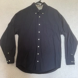 Haggar Generations Ultimate Shirt Blue Long Sleeve Button Down Mens Medium - Picture 1 of 9