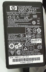 ☆ 🟥  HP OEM AC Dual-Voltage AC Adapter 🔧 PN: 0957-2231 🟥 ☆ - Picture 1 of 2