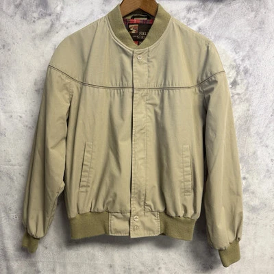 Vintage Field & Stream Jacket Mens Medium Brown Full Zip Plaid Lined Outdoor  - Image 1 of 4