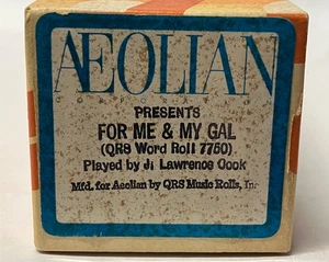 Aeolian Player Piano Word Roll For Me & My Girl (Org. QRS 7750) - Picture 1 of 4